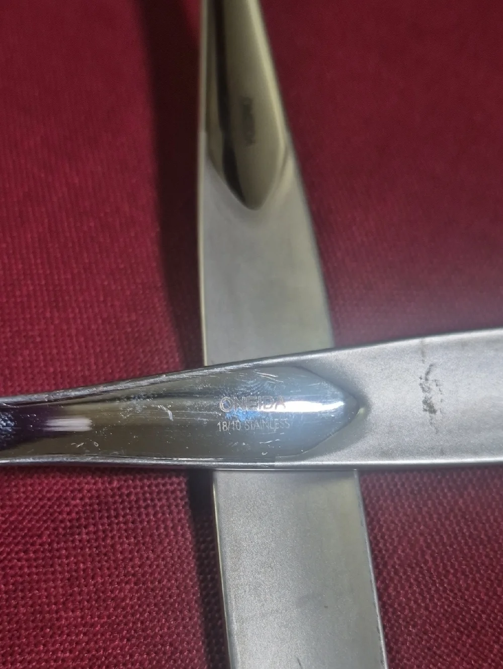 Oneida 18/10 Stainless Steel Hangable Serving Spoon and Fork Set